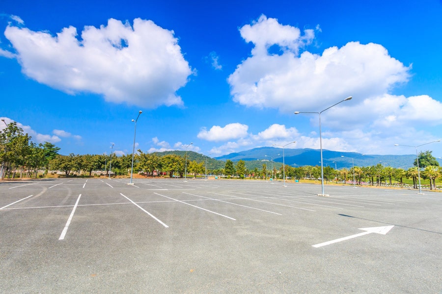 Empty parking lot